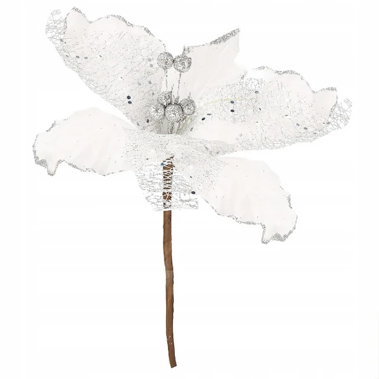 Kwiat Poinsecji Biały - 27 cm