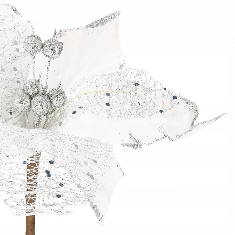 Kwiat Poinsecji Biały - 27 cm