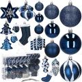 Bombki choinkowe 77 szt. Granatowe
