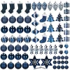 Bombki choinkowe 77 szt. Granatowe