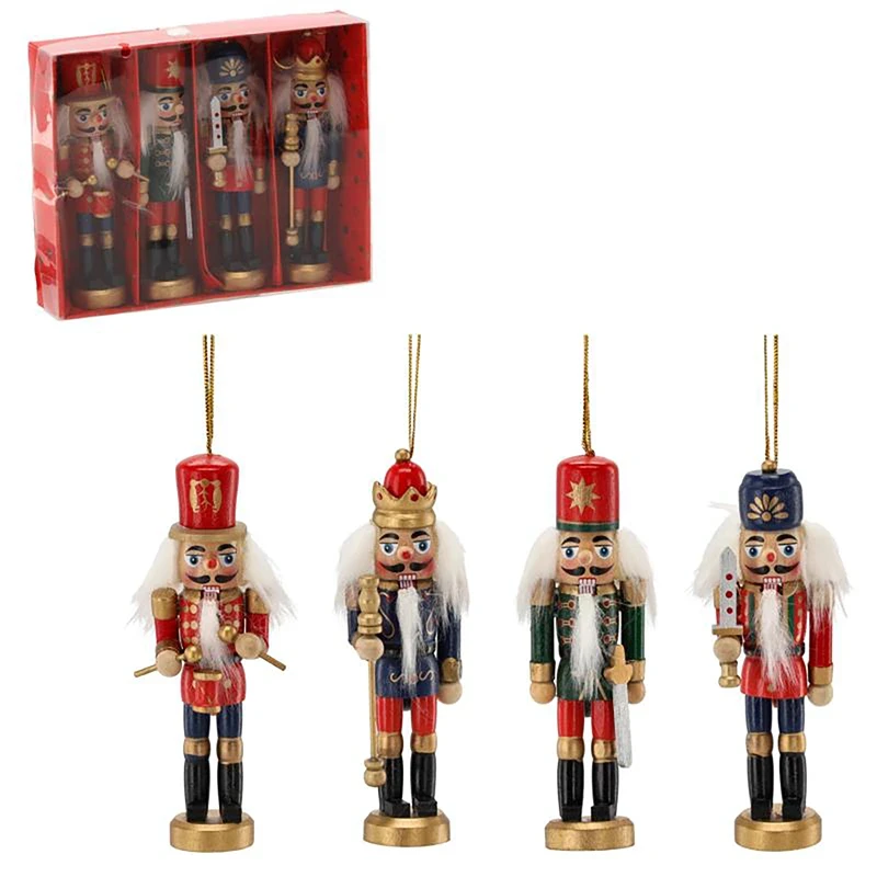 Zestaw 4 ozdób choinkowych "Żołnieżyki" 12,5 cm
