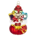 Zawieszka szklana - Worek z prezentami 12 cm