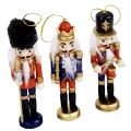 Drewniane żołnierzyki - Zawieszki choinkowe kpl. 3 szt. 13 cm