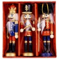 Drewniane żołnierzyki - Zawieszki choinkowe kpl. 3 szt. 13 cm