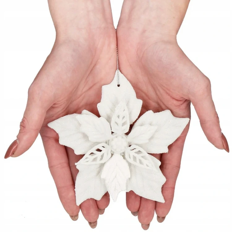 Biała gwiazda betlejemska 12 cm