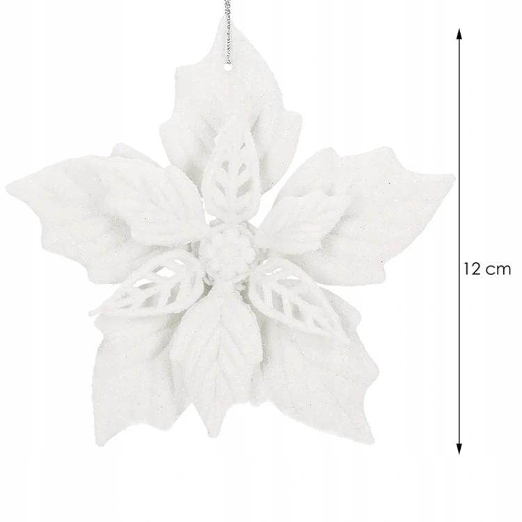 Biała gwiazda betlejemska 12 cm