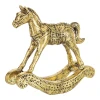 Konik na biegunach - Złota Figurka 20 x 21 x 6 cm