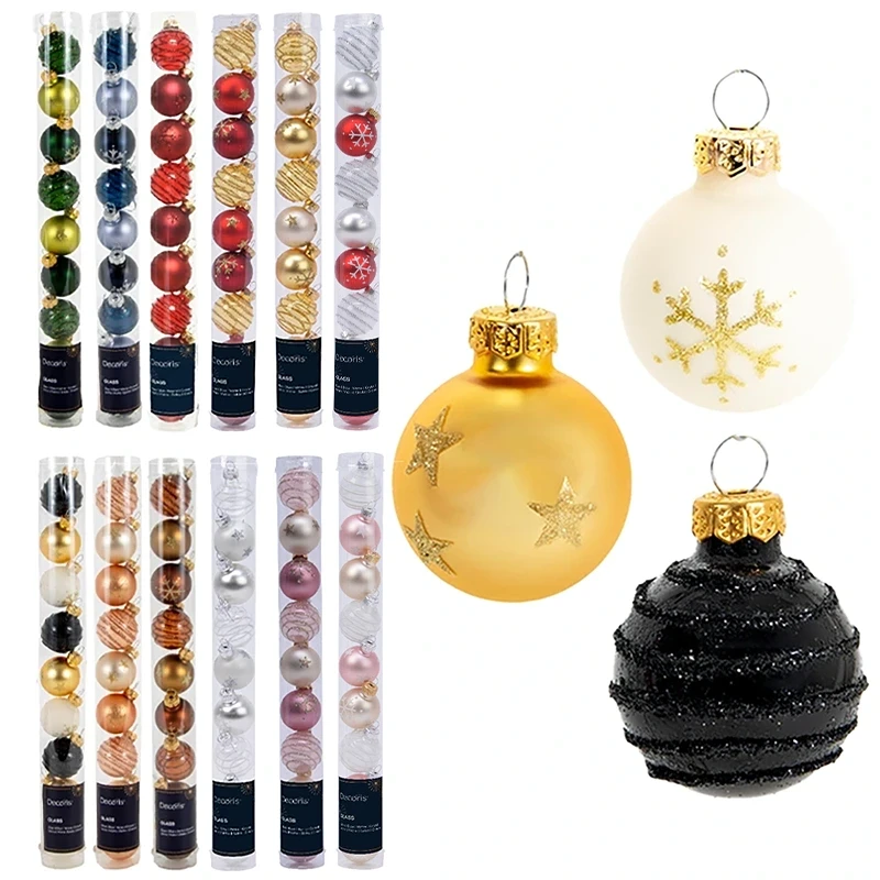 Zestaw szklanych bombek w tubie 3 cm fot. 27