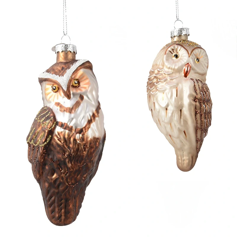 Sowa - Szklana zawieszka choinkowa fot. 7