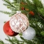 Delikatność i Blask: Różowe Szklane Bombki Choinkowe