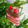 Świąteczne Przysmaki: Zawieszka Tort z Malinami