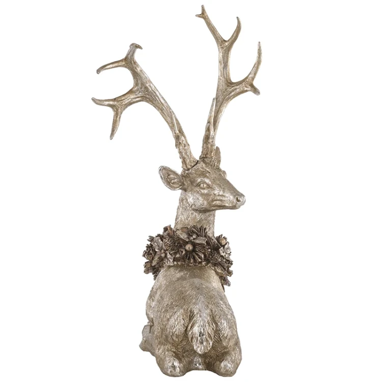 Szampański Jeleń - Figurka dekoracyjna 55 cm