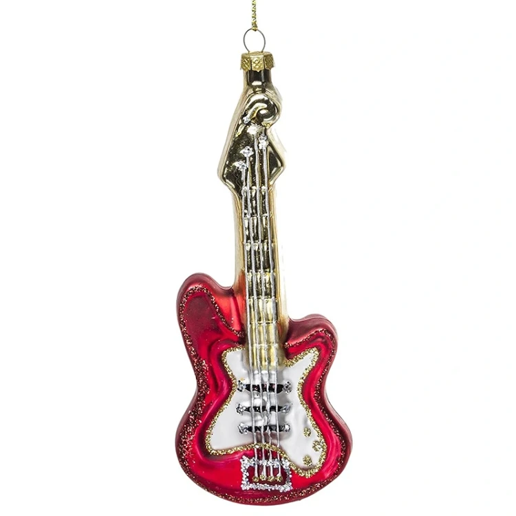 Szklane ozdoby choinkowe - gitara
