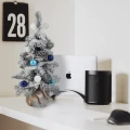 Ośnieżona Choinka Sztuczna do udekorowania biało-niebieska 60 cm