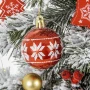 Ośnieżona Choinka Sztuczna do samodzielnego udekorowania 60 cm - biało-czerwona