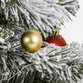Ośnieżona Choinka Sztuczna do samodzielnego udekorowania 60 cm - biało-czerwona