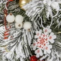Ośnieżona Choinka Sztuczna do samodzielnego udekorowania 60 cm - biało-czerwona