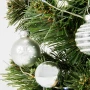 Mała srebrna choinka LED - do udekorowania ze szklanymi bombkami 35 cm