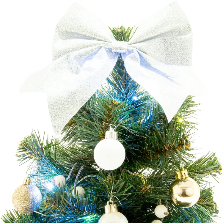 Choinka jodła do udekorowania w kolorze biało-szampańskim 45 cm