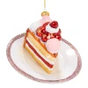 Szklana Bombka na choinkę - Tort na talerzu 12,5 cm