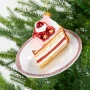 Szklana Bombka na choinkę - Tort na talerzu 12,5 cm
