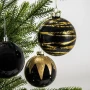 Bombki na choinkę 8 cm Czarno-złote
