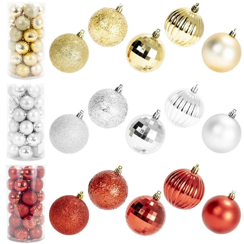 Zestaw 30 Bombek na choinkę 7 cm fot. 10