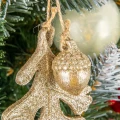 Zawieszka choinkowa - Liść dębu 11 cm
