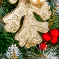 Zawieszka choinkowa - Liść dębu 11 cm
