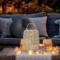 Naturalny lampion z szklanym wkładem