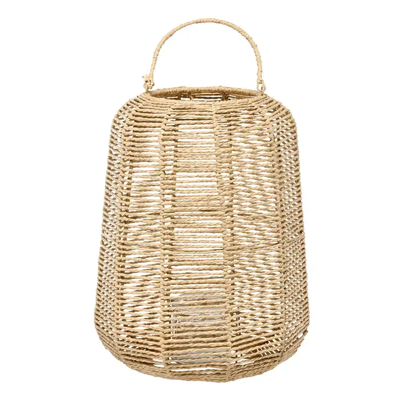Naturalny lampion z szklanym wkładem