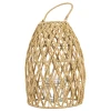 Naturalny pleciony lampion z szklanym wkładem - 27x35 cm