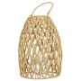 Naturalny pleciony lampion z szklanym wkładem - 27x35 cm