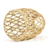 Naturalny pleciony lampion z szklanym wkładem - 27x35 cm