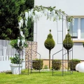 Metalowa pergola z ławką 157x121x233 cm