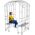 Metalowa pergola z ławką 157x121x233 cm