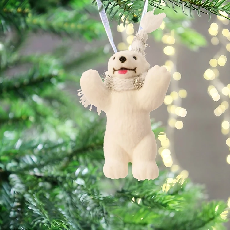 Zawieszka Choinkowa Miś Polarny z Szalikiem