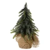 Mała zielona sztuczna choinka w jucie 20 cm