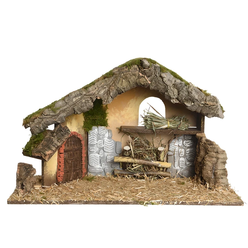 Drewniana Szopka Bożonarodzeniowa 50x23x31 cm