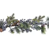 Girlanda świąteczna prószona z borówkami 180 cm