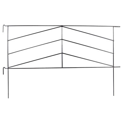 Metalowy płotek ogrodowy jodełka - wysokość 71 cm