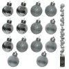 Srebrne bombki plastikowe - 14 szt. 3 cm fot.15