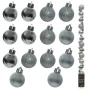Srebrne bombki plastikowe - 14 szt. 3 cm fot.15