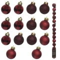 Bordowe bombki plastikowe - 14 szt. 3 cm fot.13