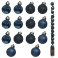 Niebieskie bombki plastikowe - 14 szt. 3 cm fot.6