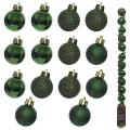 Zielone bombki plastikowe - 14 szt. 3 cm fot.5