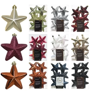 Gwiazdki - Zawieszki choinkowe 7,5 cm 6 szt.