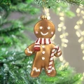 Szklana Zawieszka Choinkowa - Duży Ludzik z Piernika 16 cm