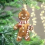 Szklana Zawieszka Choinkowa - Duży Ludzik z Piernika 16 cm
