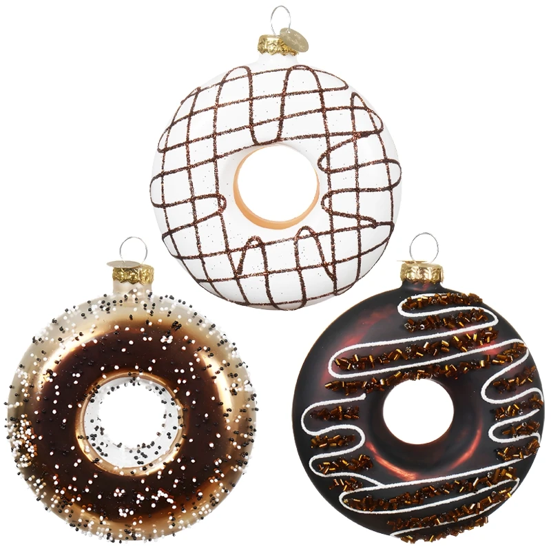 Szklana Zawieszka Choinkowa "Świąteczny Donut" fot.6